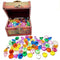 Tengan Diving Rhinestones Gem Pool Toy Set with Treasure Pirate Box - Multicoloured Embellishments Summer Underwater Swimming Diamond Present Throw Toy Set for Kids Play＆Home Decoration Liberal