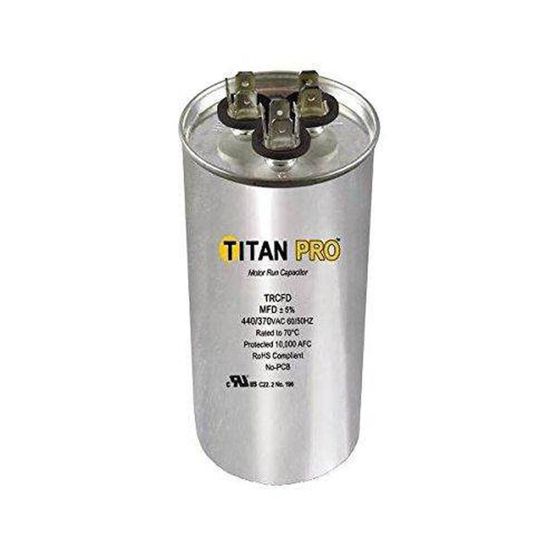 Titan TRCFD455 Dual Rated Motor Run Capacitor Round MFD 40+5 Volts 440/370