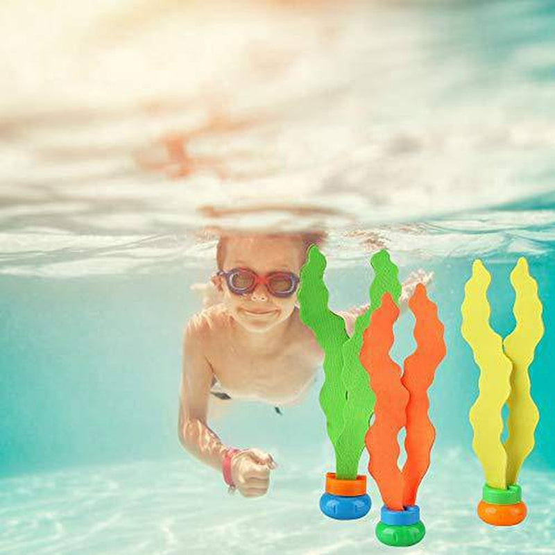 Tmtop 3pcs Children Pool Swimming Diving Seaweed Toys Swim Bath Training Water Toys