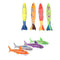 Tongina 8Pcs Plastic Digital Diving Sticks Shark Torpedo Kids Underwater Toy Set