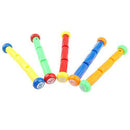 Tongina Pack of 19 Colorful Plastic Diving Rings Sticks Kids Underwater Game Toy Set