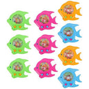 TOYANDONA 10pcs Water Ring Toss Toy Fish Shaped Ring Hoop Toss Game Kids Children Arcade Mini Water Ring Game Beach Toys Party Favors Random Color