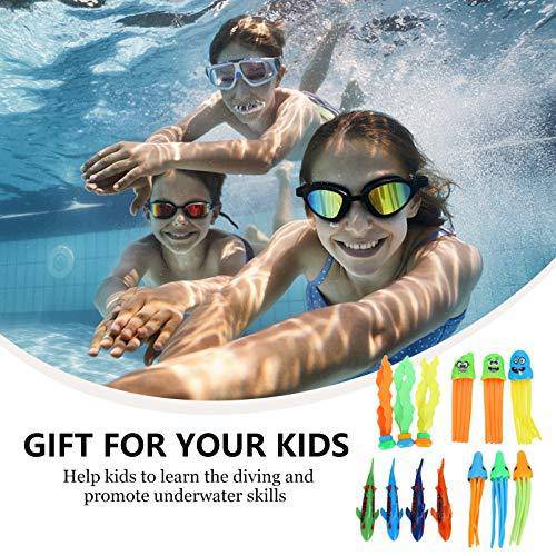 TOYANDONA 13pcs Diving Pool Toys, Summer Fun Sinking Swimming Pool Toys Underwater Swimming Diving Pool Toys for Kids