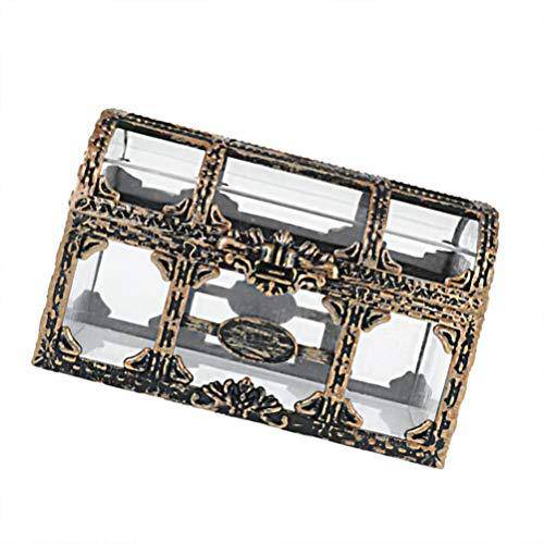 TOYANDONA 3 Pcs Pirate Treasure Box Plastic Treasure Chest Crystal Gem Jewelry Box Metal Box for Kids