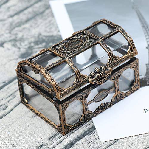 TOYANDONA 3 Pcs Pirate Treasure Box Plastic Treasure Chest Crystal Gem Jewelry Box Metal Box for Kids