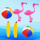 TOYANDONA 6pcs Beach Ball Inflatable Cooler Flamingo Inflatable Blow Up Flamingo Swimming Toys Beach Toy Water Toys for Kids Baby