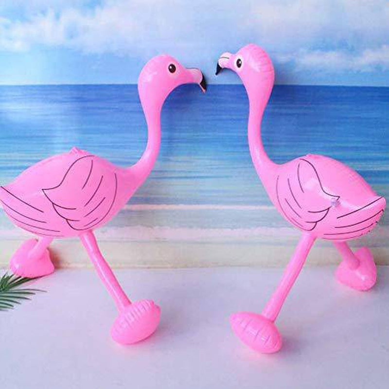 TOYANDONA 6pcs Inflatable Pool Toys Summer Water Toy Pool Party Favors Include Flamingos Banana Shape Toys Rainbow Beach Balls for Kids Children