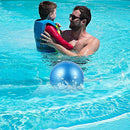 TOYANDONA Swimming Pool Ball Water Floating PVC Ball Plaything with Hose Adapter Underwater Passing Dribbling Games for Teens Kids Adults Blue