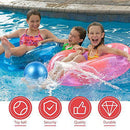 TOYANDONA Swimming Pool Ball Water Floating PVC Ball Plaything with Hose Adapter Underwater Passing Dribbling Games for Teens Kids Adults Blue