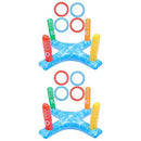 Toyvian 2 Sets Inflatable Ring Toss Hoops Game, Outdoor Throwing Ring Toy Kids Ring Toss Toy Swimming Pool Accessories Garden Beach Games for Kids Children ( Assorted Color )