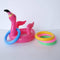 Toyvian 6pcs Flamingo Inflatable Ring Toss Game Pool Party Toys Luau Decorations Kids Supplies (Inflatable Flamingo , 4 Rings , 1 Inflator)
