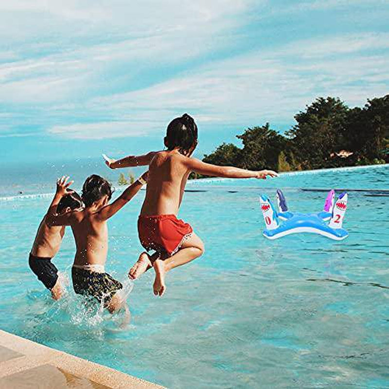 Toyvian Inflatable Pool Ring Toss Game Toys Beach Party Toy Floating Swimming Pool Toy for Kids Adults Summer Pool Party