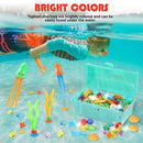 Tuptoel Pool Toys, 55Pcs Summer Diving Toys - Gems, Octopus, Diving Ball, Pool Treasure Chest Set - Underwater Games Swimming Pool Toys for Kids/Teens/Adults 6 7 8 9+ (Blue)
