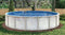 Under the Sun Pool 30 Ft Round x 54 Inch H Above Ground Galvanized Steel Baked Enamel - Solid Blue GLI Overlap Liner - Wide Mouth Wall Skimmer Kit