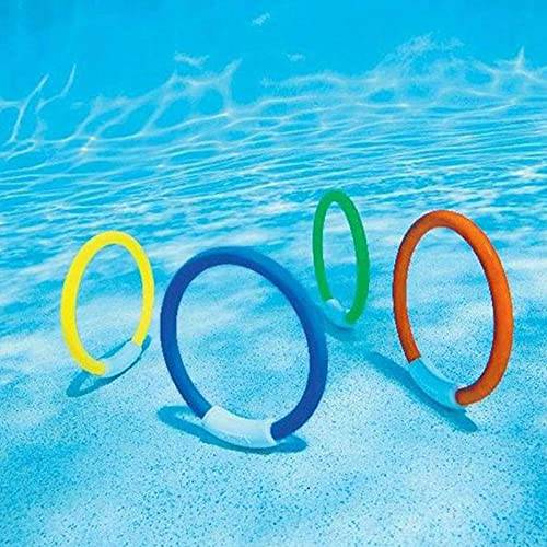 Underwater Diving Rings, Diving and Retrieving Training Dive Rings 4pcs for Picked Up Easily for Encourages Children To Swim