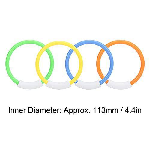 Underwater Diving Rings, Diving and Retrieving Training Dive Rings 4pcs for Picked Up Easily for Encourages Children To Swim