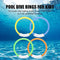 Underwater Diving Rings, Diving and Retrieving Training Dive Rings 4pcs for Picked Up Easily for Encourages Children To Swim