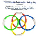 Underwater Diving Rings Kids Swimming Pool Sinking Toys with Assorted Colors 4pcs Dive Rings & Toys