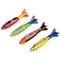 Underwater Plastic Throwing Diving Torpedo Toys for Bandits Small Water Rockets Play and Training Diving Toys for Pool