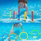 Underwater Swimming Diving Pool Toy Rings 4 pcs, Diving Sticks 5 pcs and Torpedo Bandits 4 pcs Sets Under Water Games Training Gift for Boys Girls