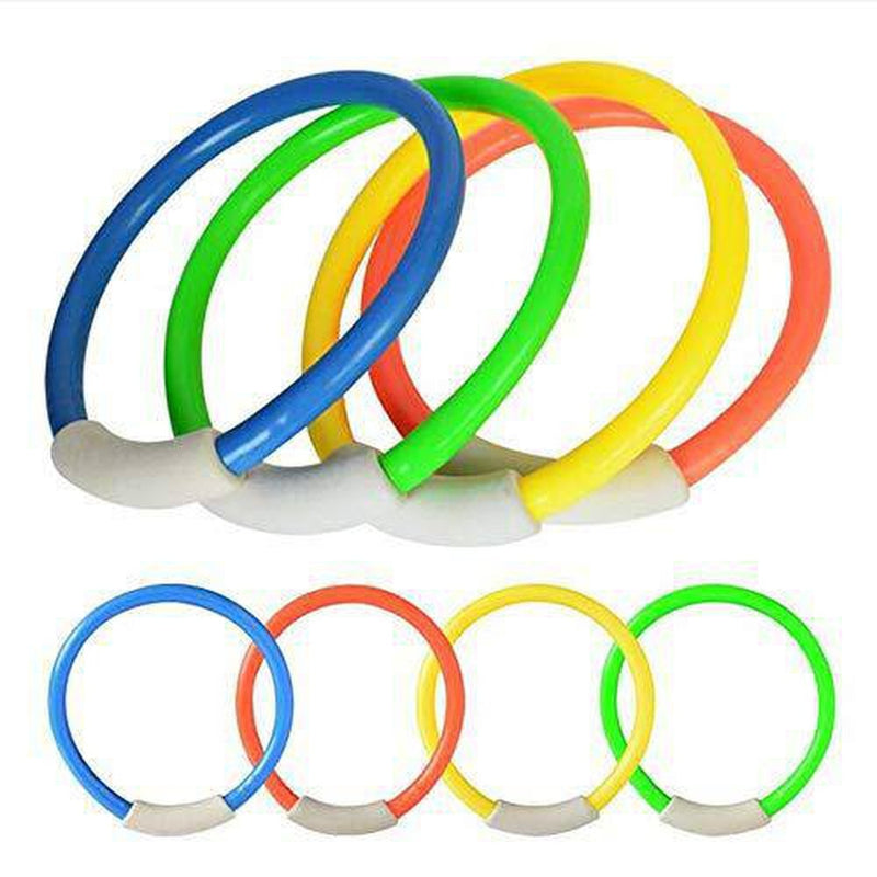 Underwater Swimming Diving Pool Toy Rings Diving Sticks and with Under Water Treasures Gift Set Bundle for Kids Teens and Adults