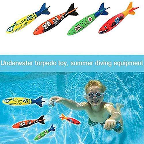 Underwater Swimming Diving Pool Toy Rings Diving Sticks, Fire Hydrant Sprinkler for Kids Spray Water Toy, Inflatable Ring Toss Pool Game Toys (C)