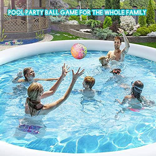 Underwater Swimming Pool Game Toys Ball, 9 Inch Pool Ball with Hose Adapter for Pool Under Water Passing, Dribbling, Diving Pool Games Toy for Kids, Teens, Adults