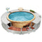 Unfade Memory Spa Surround Outdoor Patio Massage Hot Tub Enclosures Gray Poly Rattan