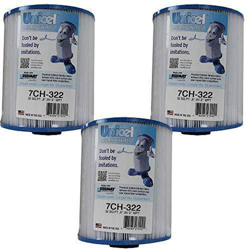 Unicel 7CH-322 Replacement Pool Spa Filter Cartridge 32 Sq Ft Pleatco (3 Pack)