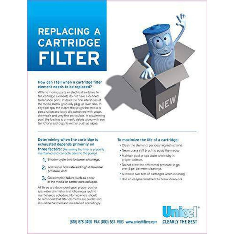 Unicel C7471 Clean & Clear Swimming Pool Replacement Filter Cartridge - Replaces C-7471, PCC105, and FC-1977