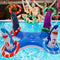 Uniqhia Inflatable Pool Ring Toss Games Toys, Floating Shark Flamingo Swimming Pool Ring with 6Pcs Rings, Swimming Pool Games for Kids Adults Summer Pool Party -US Patented