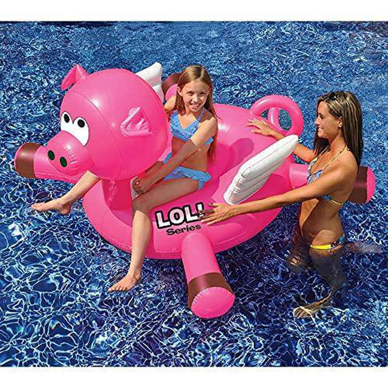Unknown1 54-inch Pig Inflatable Ride-on Pool Toy