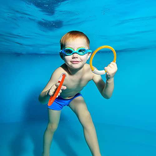 VIVEMCE Swimming Diving Pool Toy , Underwater Swimming Toys with Diving Rings, Diving Sticks, Diving Fish, Diving Gems, Diving Octopus, Pirate Ship for Kids(Set of 25)