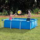 VNFWLDM Ground Swimming Pool,Rectangular Frame Outdoor Easy Assemble Backyard Above Ground Swimming Pool for Adults & Kids Family Above Ground Pools for Backyard Garden Patio