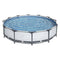 VNFWLDM Paddling Pool Swimming Pool 120In×30In Round Frame Above Ground Pool Pond Family Swimming Pool Metal Frame Structure Pool