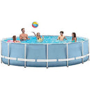 VNFWLDM Swimming Pool, 12 Feet X 30 Inch Rust Resistant Steel Metal Frame Outdoor Backyard Above Ground Circular Beachside Swimming Pool with Filter Pump