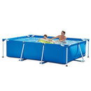VNFWLDM Swimming Pool, 1208030IN Kids Rectangular Above Ground Swimming Pool, Outdoor Rectangular Frame Above Ground Swimming Pool Set with Filter Pump and Repair Patch