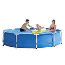 VNFWLDM Swimming Pool,12Ft X2.5Ft Metal Frame Outdoor Above Ground Round Swimming Pool with Easy Set-Up & Fits Up to 6 People with Pump Not Included