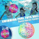 Waczecr 2 Pack Swimming Pool Toys Ball, Underwater Game Pool Ball Swimming Accessories, Swimming Pool Ball with Hose Adapter, Inflatable Pool Ball for Under Water Passing, Dribbling, Diving