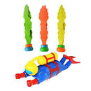 Wakauto 1 Set of Diving Toys is Safe and Durable, Colorful and Easy to Control for Children ( 3pcs Seaweed, 1pc Diver )