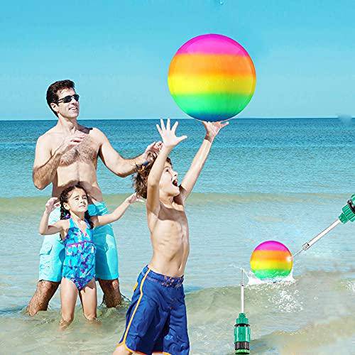 Water Ball, Swimming Pool Toys Ball, Underwater Game Swimming Accessories Pool Ball for Under Water Passing, Dribbling, Diving and Pool Games for Teens, Adults, Ball Fills with Water/Inflatable (D)