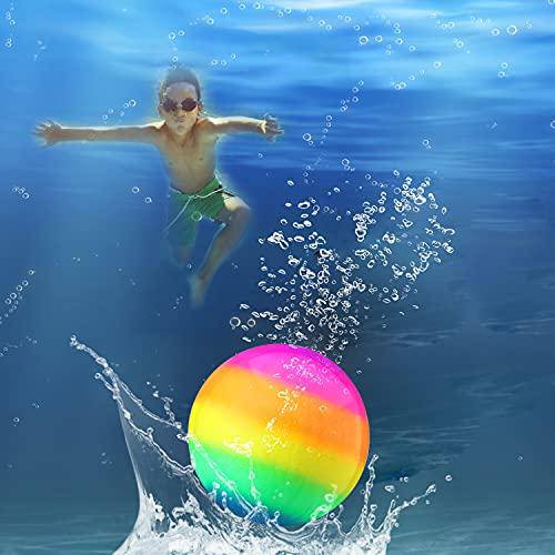 Water Ball, Swimming Pool Toys Ball, Underwater Game Swimming Accessories Pool Ball for Under Water Passing, Dribbling, Diving and Pool Games for Teens, Adults, Ball Fills with Water/Inflatable (D)