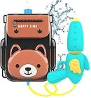 Water Blaster Backpack, Water Guns/Water Pistols For Kids, High Capacity Water Gun Super Water Blaster Squirt Toy Swimming Pool Beach Sand Water Fighting Toy Mengheyuan ( Color : Brown Bear 1300ml )