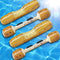 Water Floating Bed, Inflatable Water Hammock, One Wood-Stick Sticks for Playing in Water, PVC Single Floating Row 138x28cm