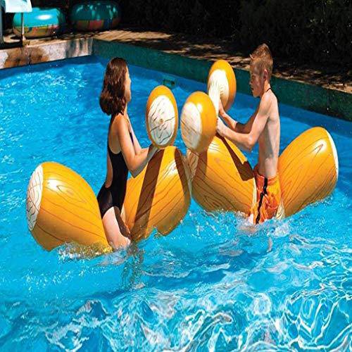 Water Floating Bed, Inflatable Water Hammock, One Wood-Stick Sticks for Playing in Water, PVC Single Floating Row 138x28cm