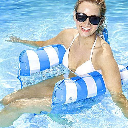 Water Hammock, Swimming Pool Inflatable Bed Lounger Lightweight Floating Bed Floating Chair for A Holiday Water Party Swimming Pool Beach