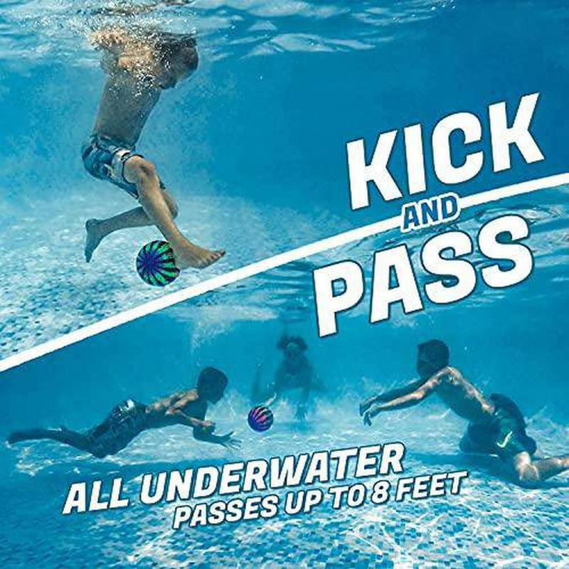 Watermelon Ball JR Underwater Pool Toy | Pool Ball for Under Water Passing, Dribbling, Diving and Pool Games for Teens, Kids, or Adults | 6.5in. Ball Fills with Water