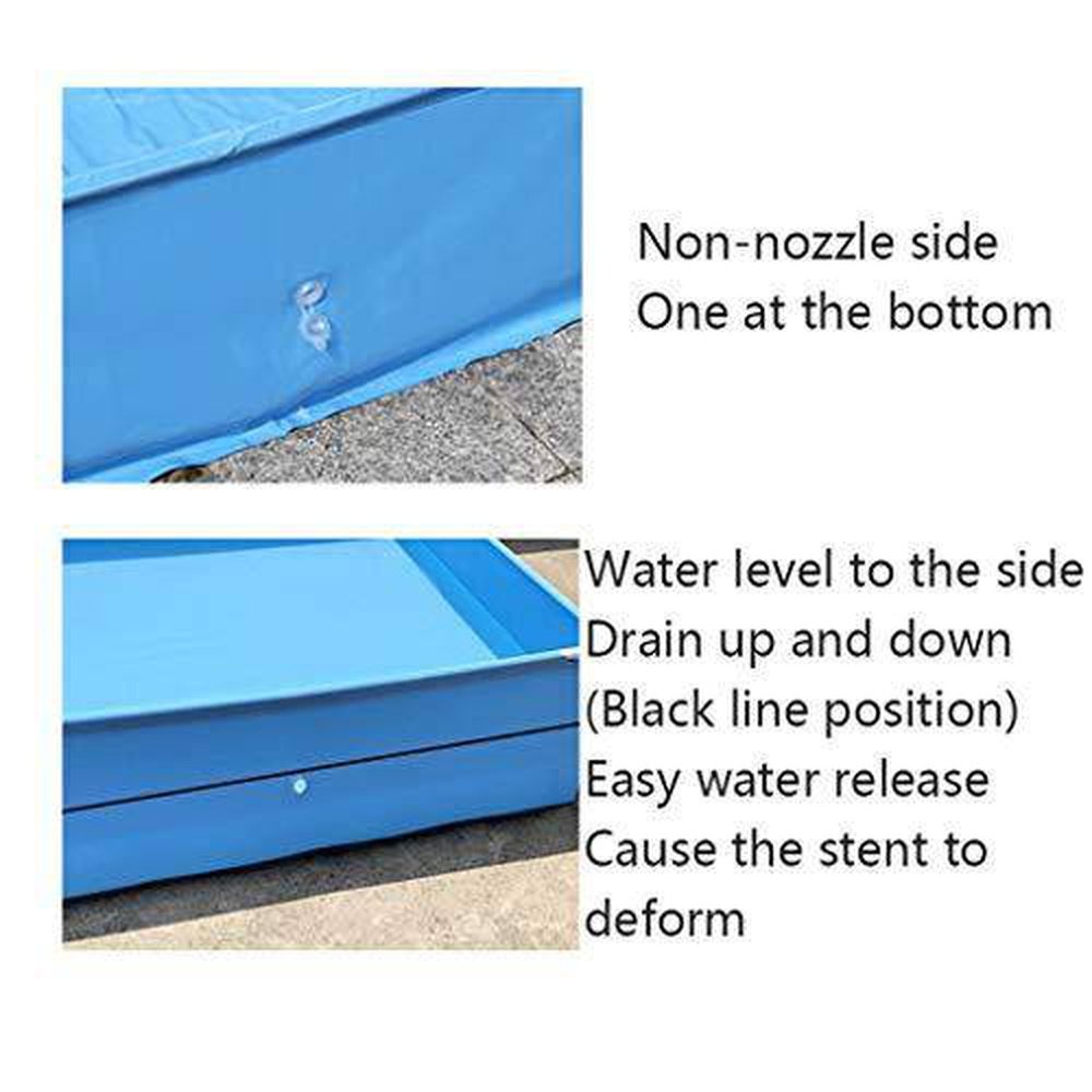 WenFei shop Mini Swimming Pool,59.05×15.74 inches Metal Frame Pool Rec