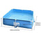 WenFei shop Mini Swimming Pool,59.05×15.74 inches Metal Frame Pool Rectangle Frame Above Ground Pool Pond Metal Frame Structure Pool