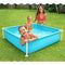 WenFei shop Swimming Pool Above Ground Pool,3-Layer PVC Environmental Protection and Safety Freeze Sun and Crack Metal Frame Rectangular Pool,48.03 11.81 inches